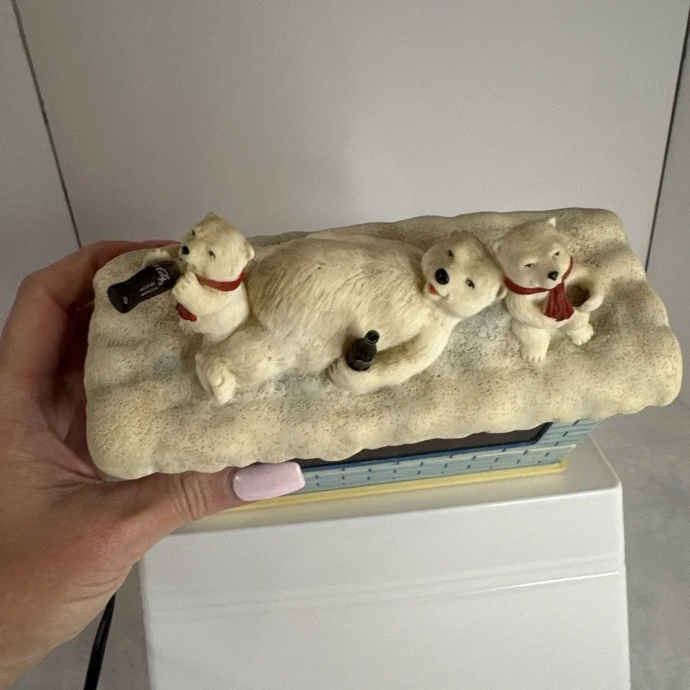 Vintage 1999 Coca‎ Cola Polar Bears Alarm Clock Read
